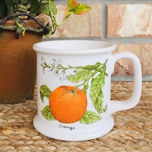 Vintage Lauffer Orange Stoneware Mug